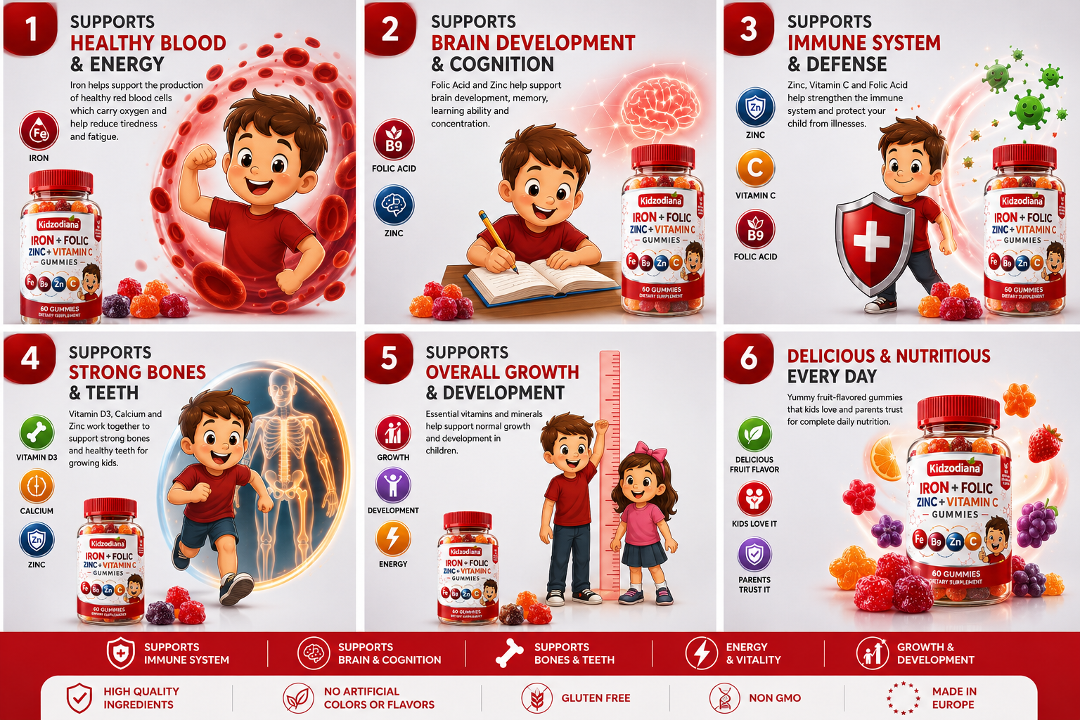 kidsodiana gummies iron 60 pieces