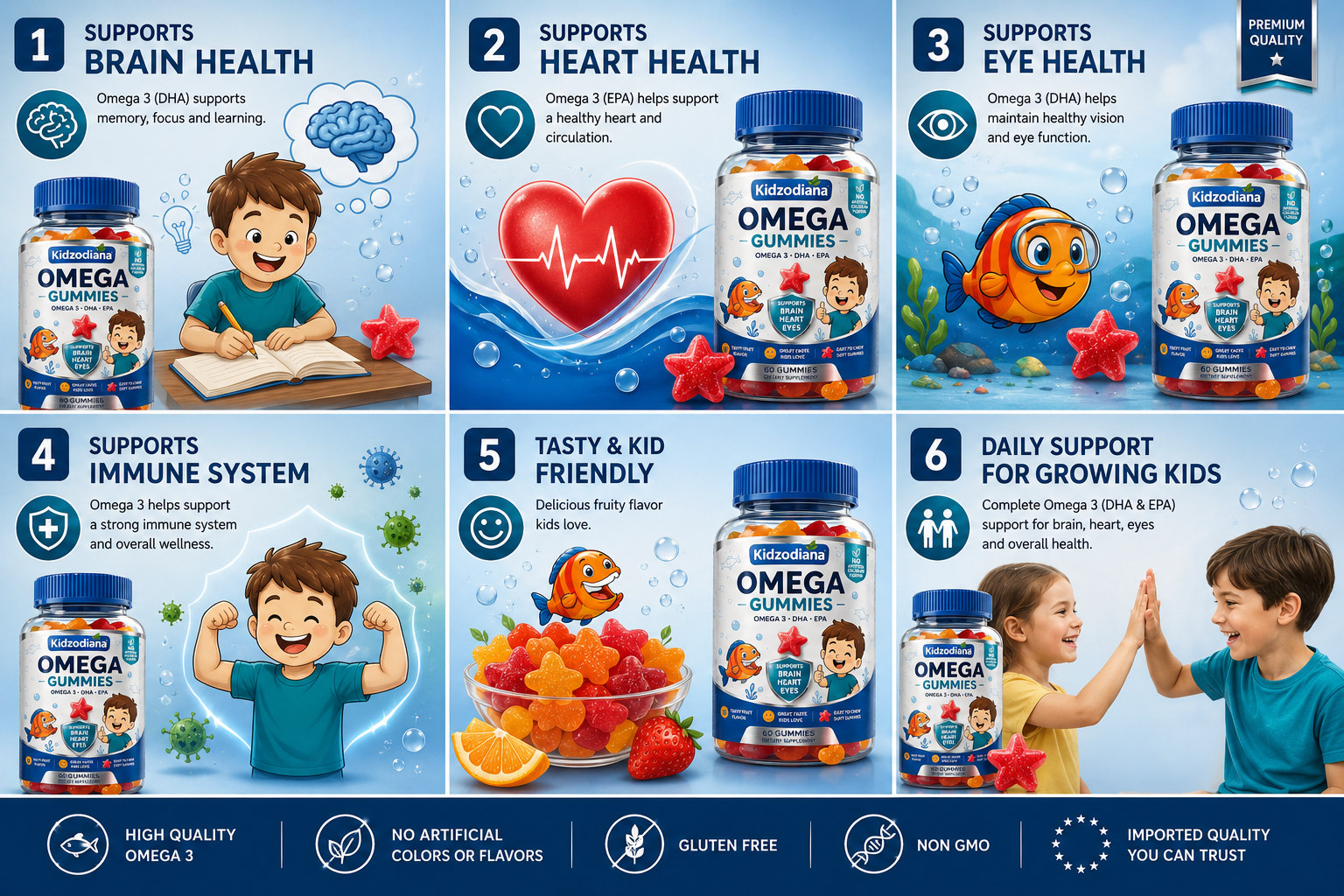 kidsodiana gummies omega 60 pieces 