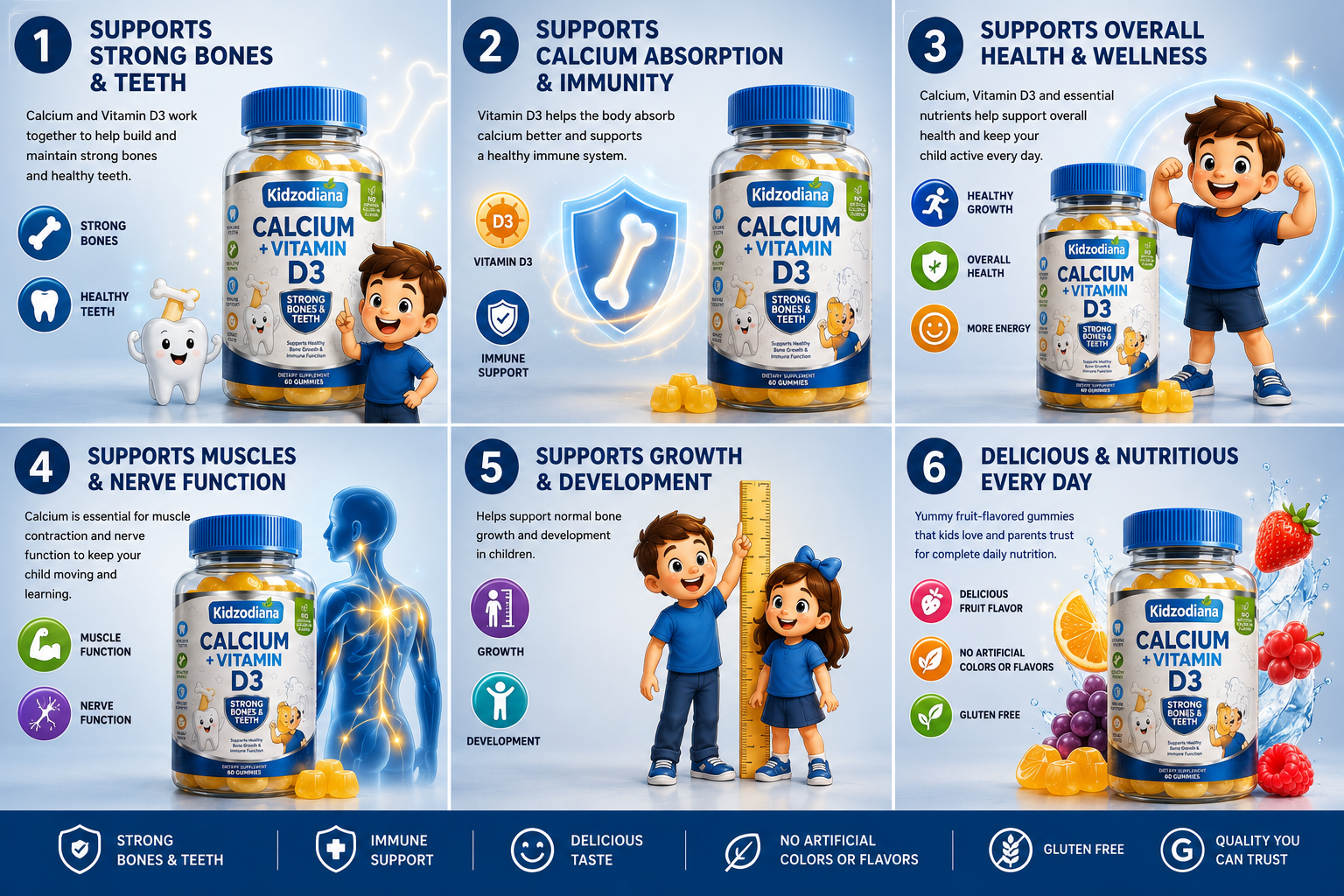 kidsodiana gummies calcium 60 pieces 