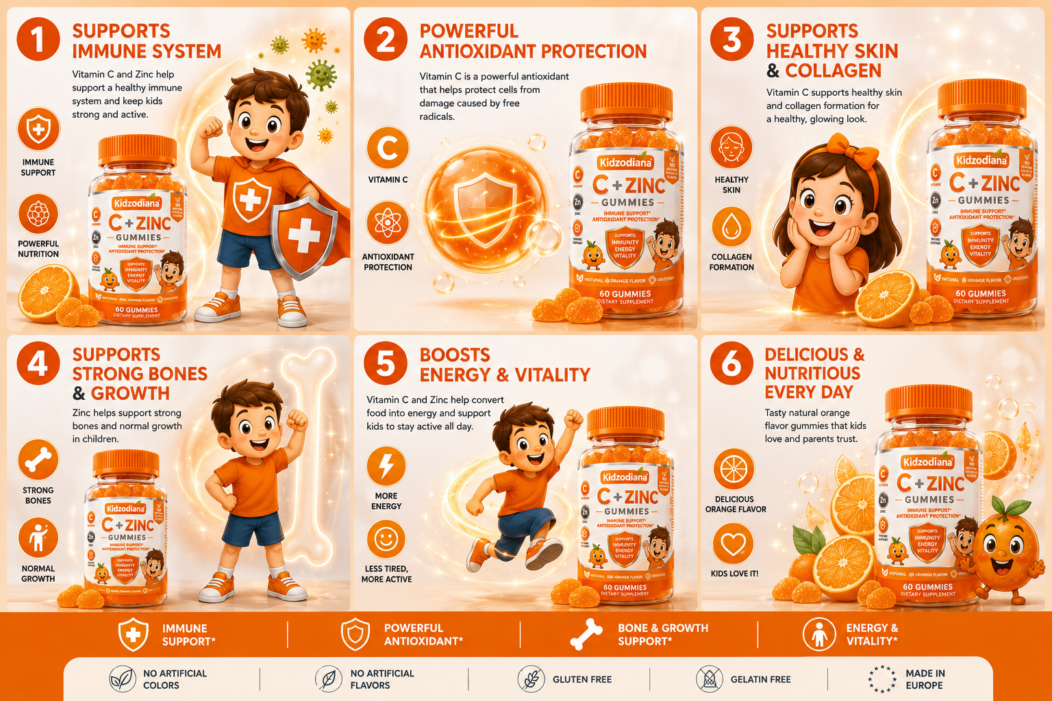 kidsodiana gummies vitamin c -zinc